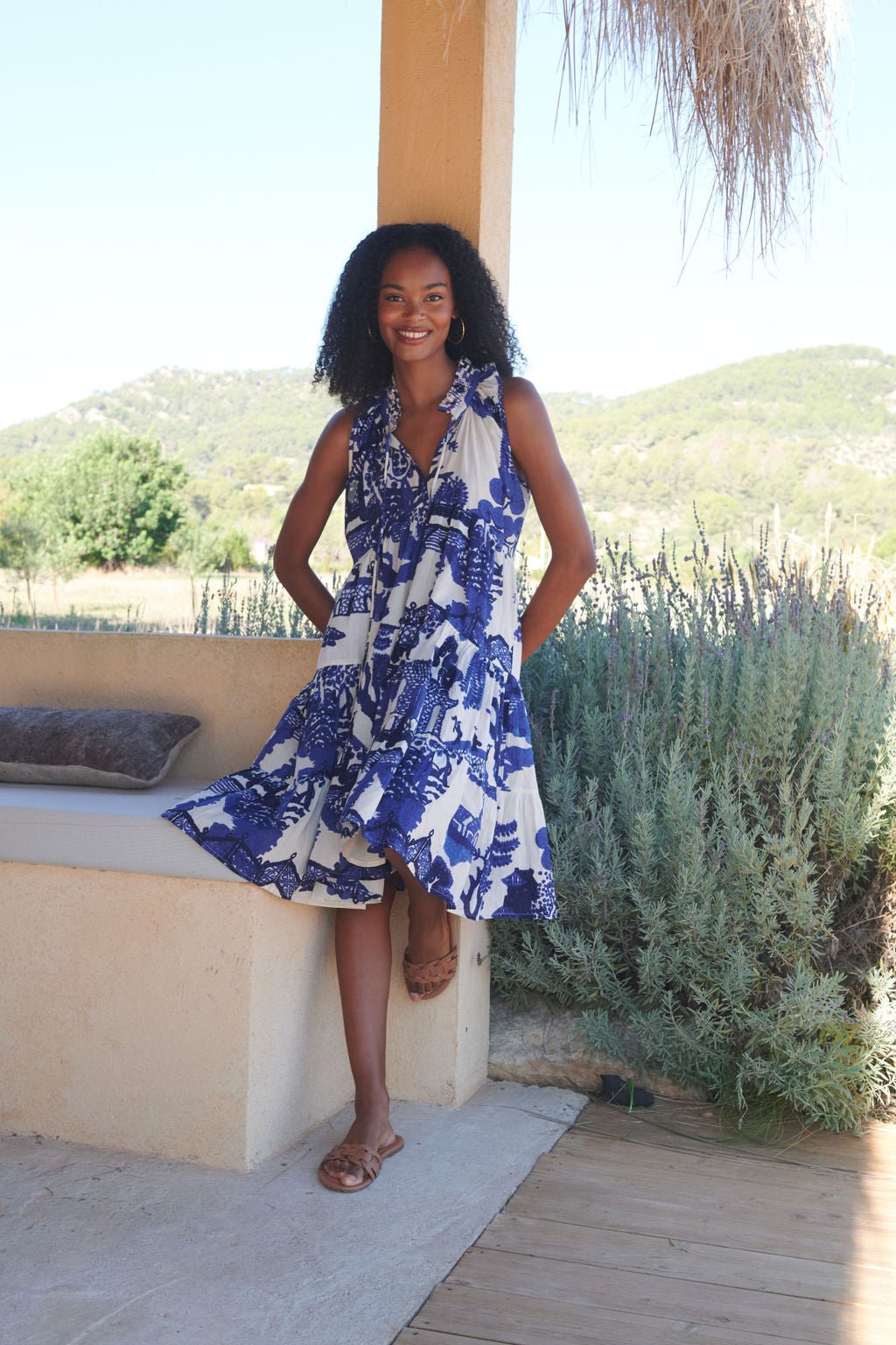 Giant Willow Blue Frill Dress – One Hundred Stars USA