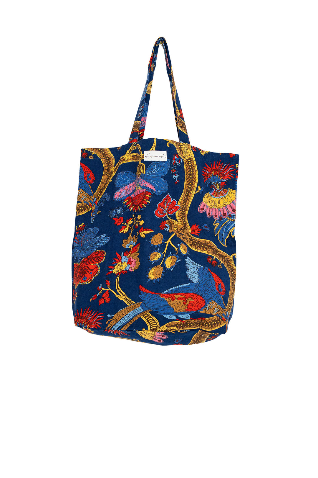 Climbing Peacock Royal Blue Canvas Bag