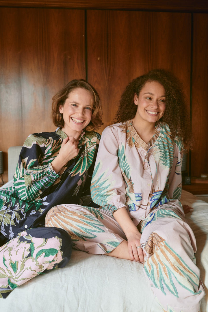 Crane Emerald Poplin Pyjama Set