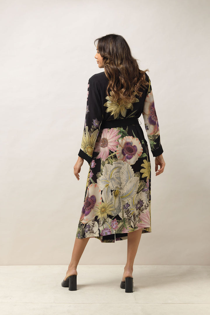 Daisy Black Crepe Gown
