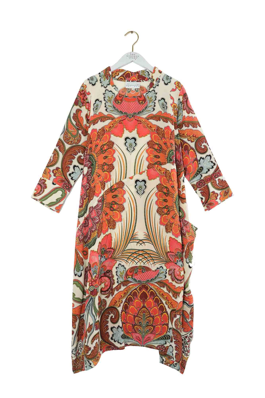 Fiesta Orange Asymmetric Dress