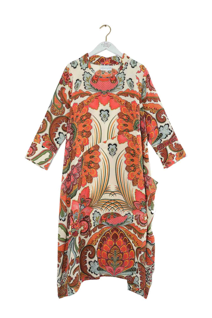 Fiesta Orange Asymmetric Dress