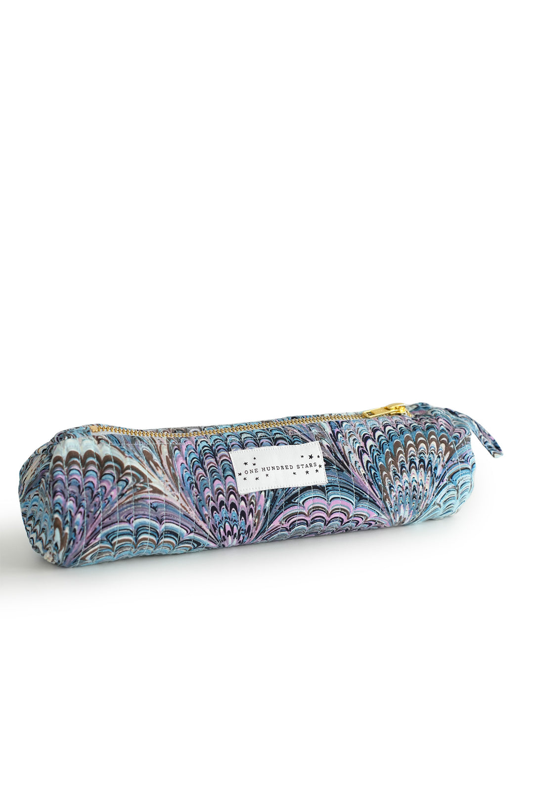 Marbled Blue Pencil Case