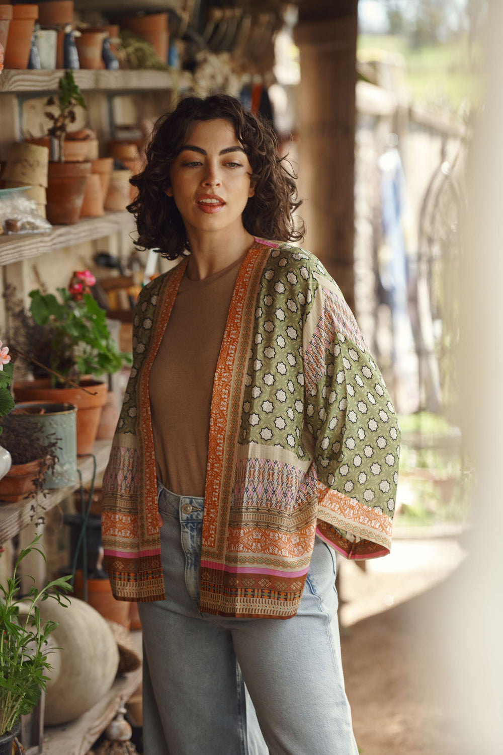Moorish Green Kimono - One Hundred Stars
