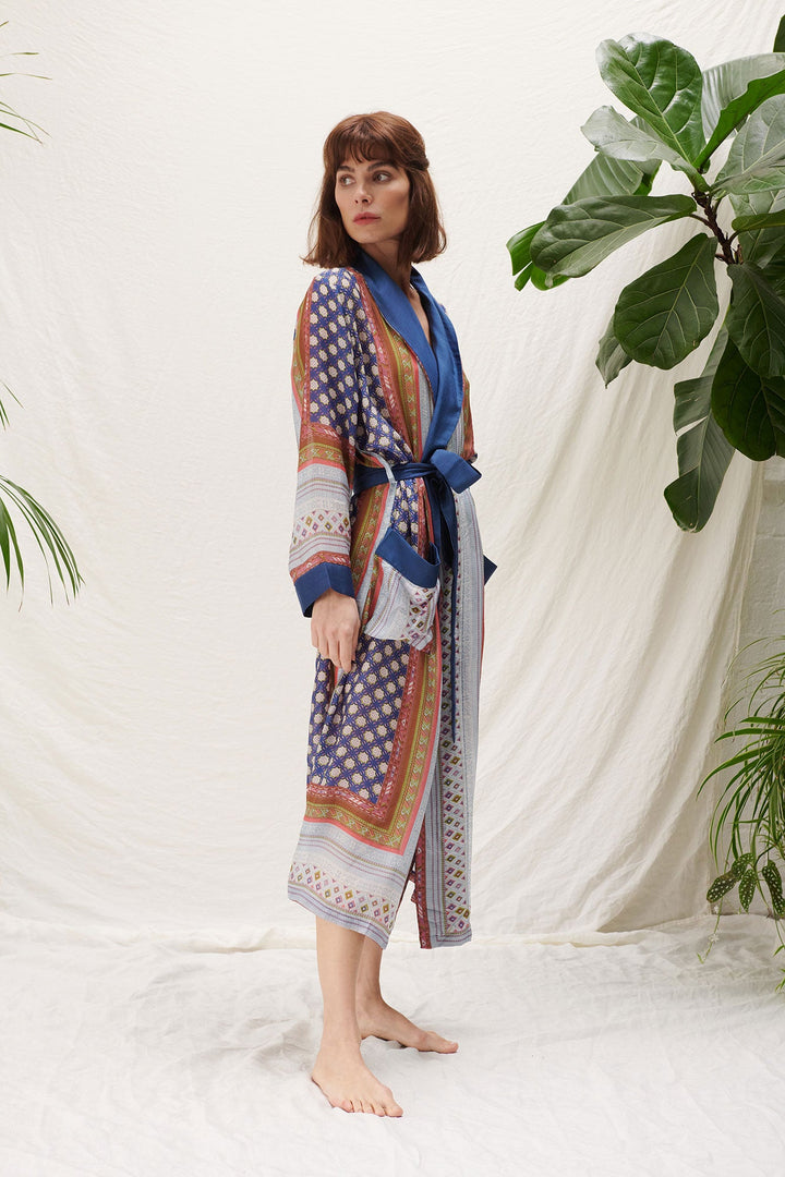 blue Moroccan moorish style summer robe
