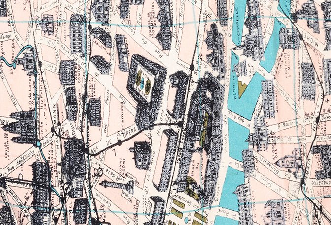Paris Map Scarf