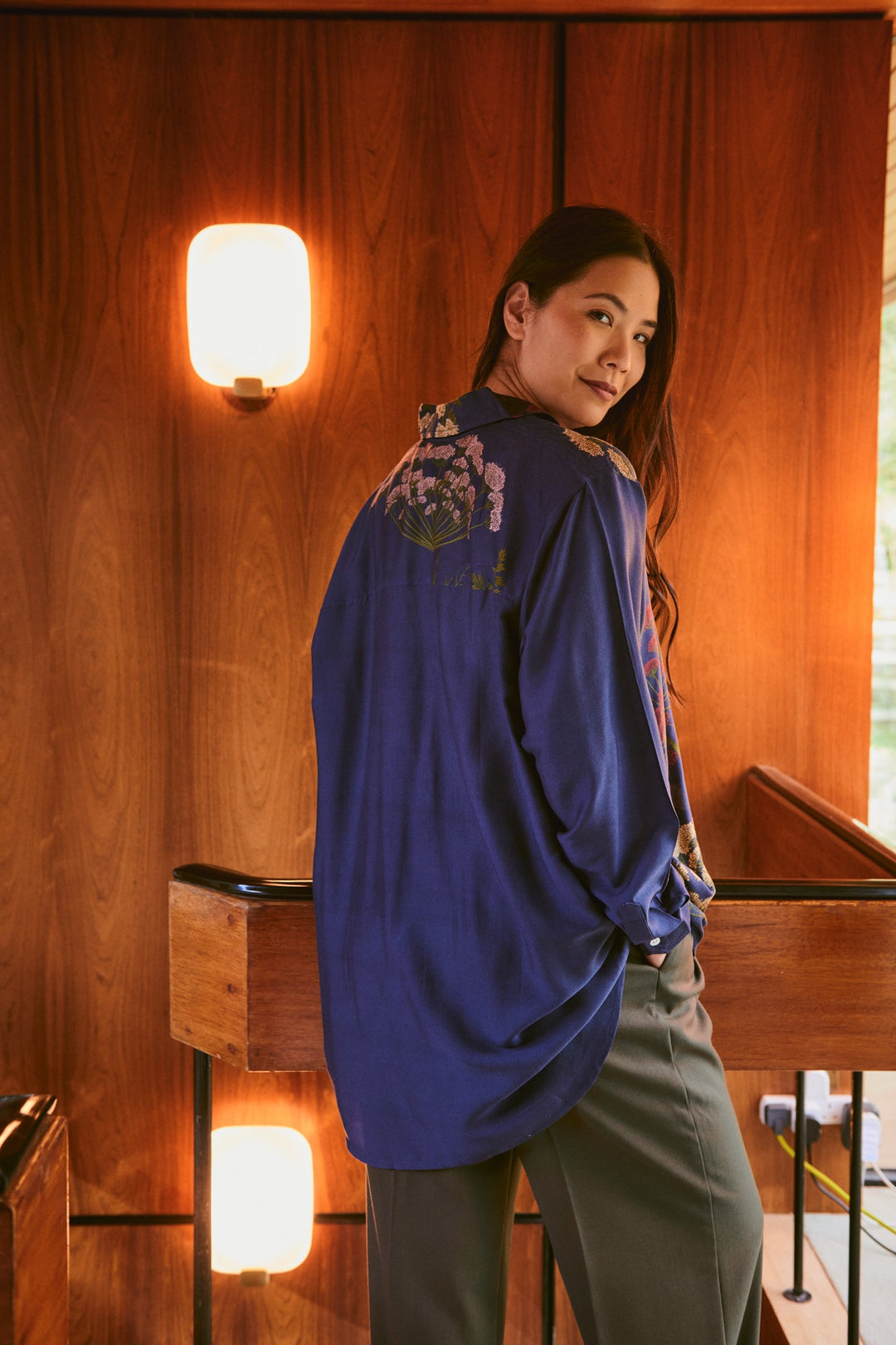 Parsley Seed Navy Oversized Shirt
