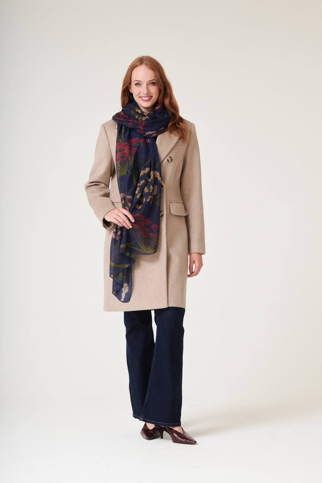 Parsley Seed Navy Scarf