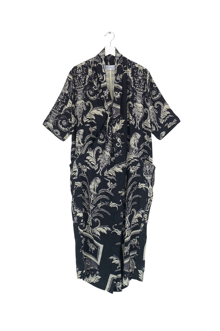Vintage Damask Black Rachel Dress