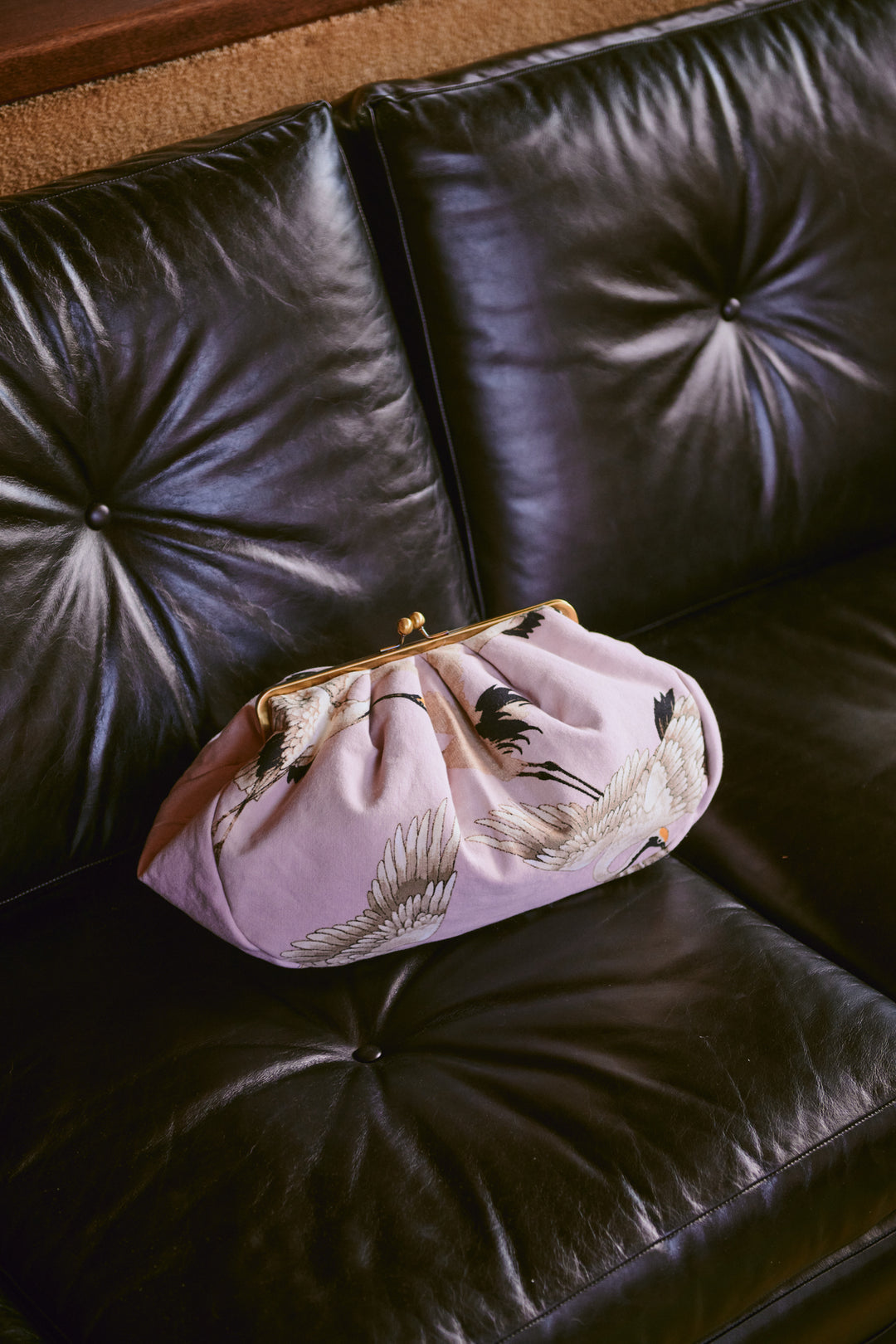 Stork Plaster Pink Kiss Lock Clutch Bag