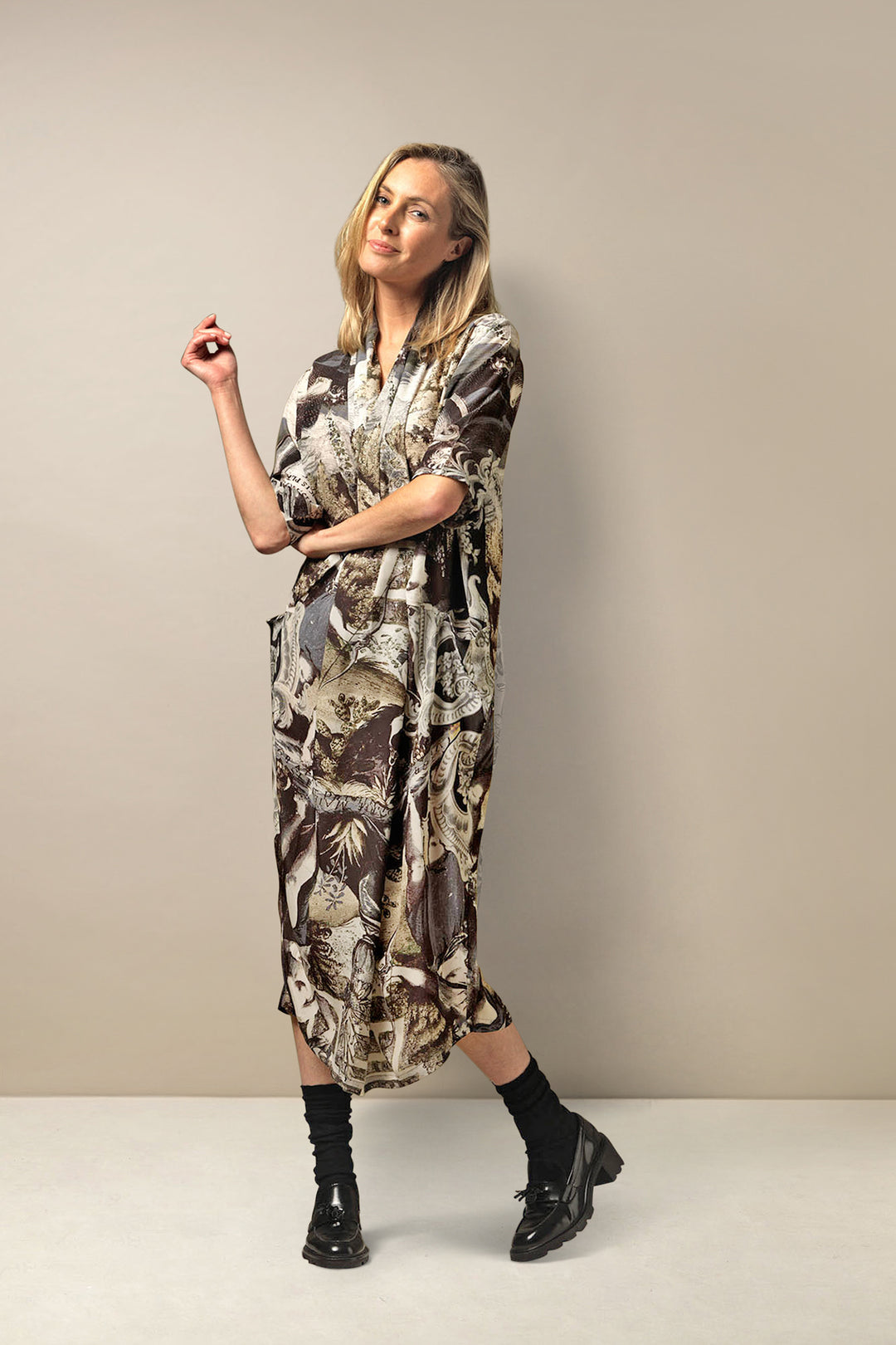 Sunburst Grey Rachel Dress