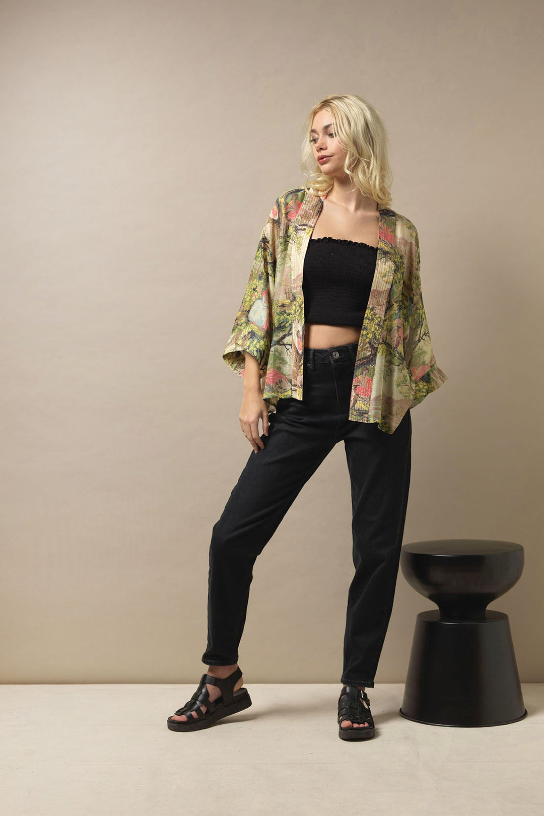 Country Toile  Kimono
