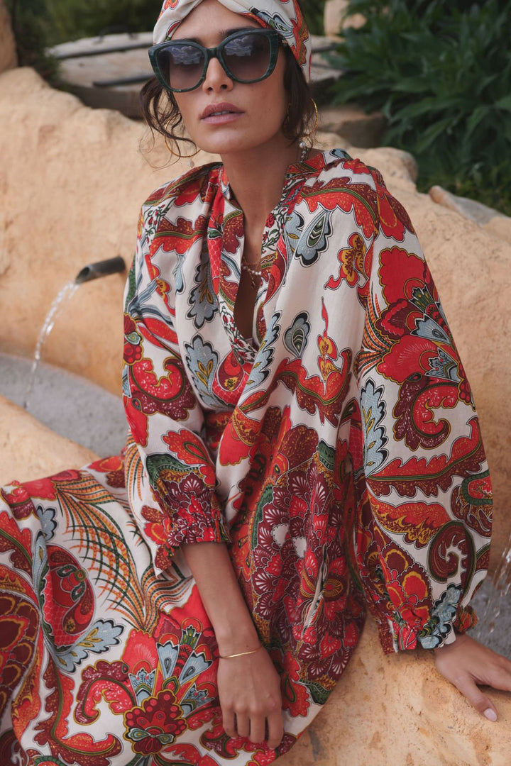 Fiesta Orange Raglan Dress