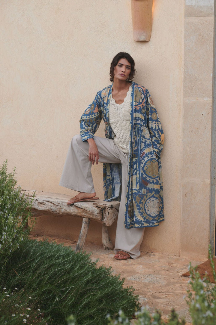 Susani Blue Duster Jacket