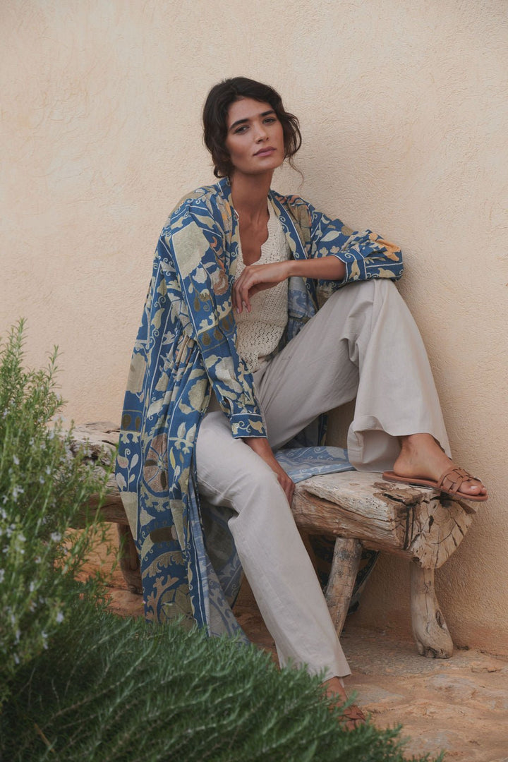 Susani Blue Duster Jacket