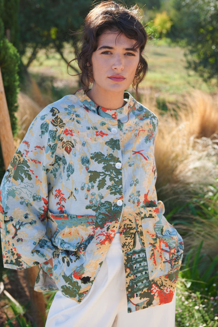 China Tree Aqua Summer Jacket
