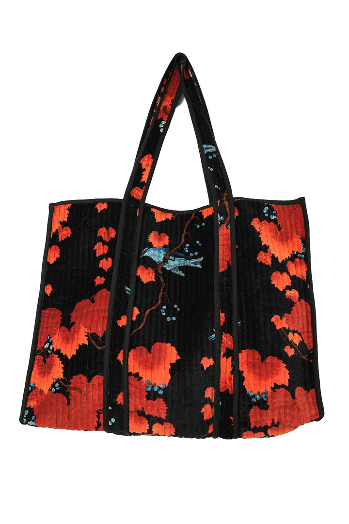 Acer Black Velvet Tote Bag