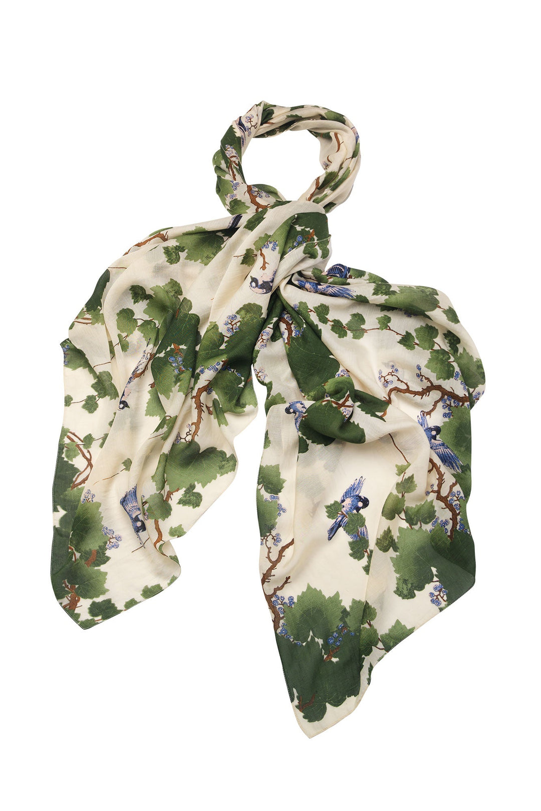 women's accessories. large scarf with acer green print by One Hundred Stars