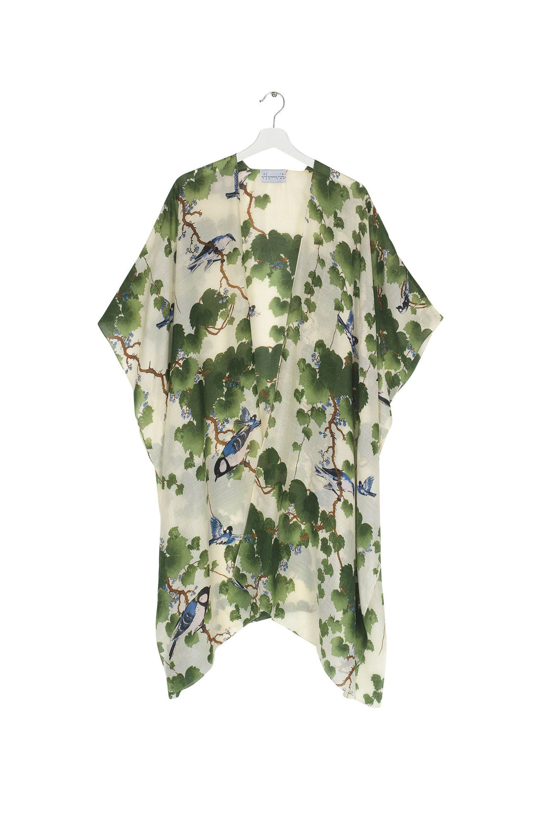 women's throwover shawl in acer green print by One Hundred Stars