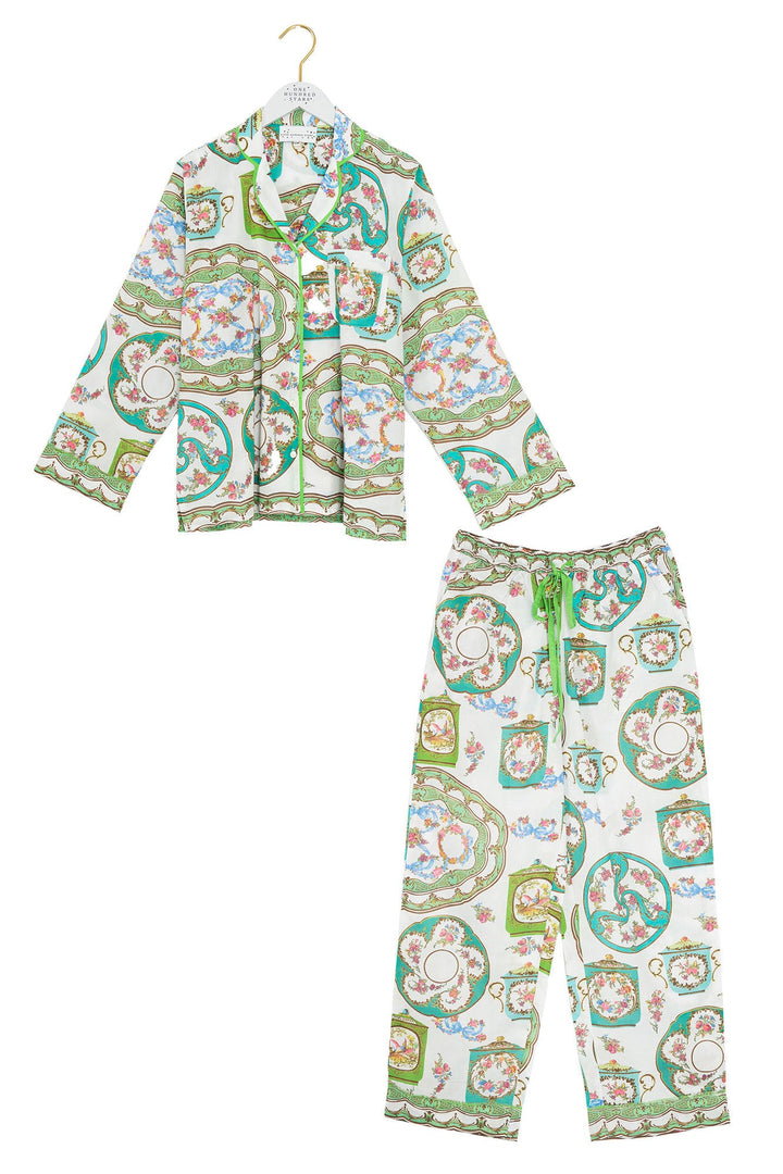Afternoon Tea Green Cotton Pyjama Set