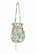 Afternoon Tea Green Cotton Vanity Bag