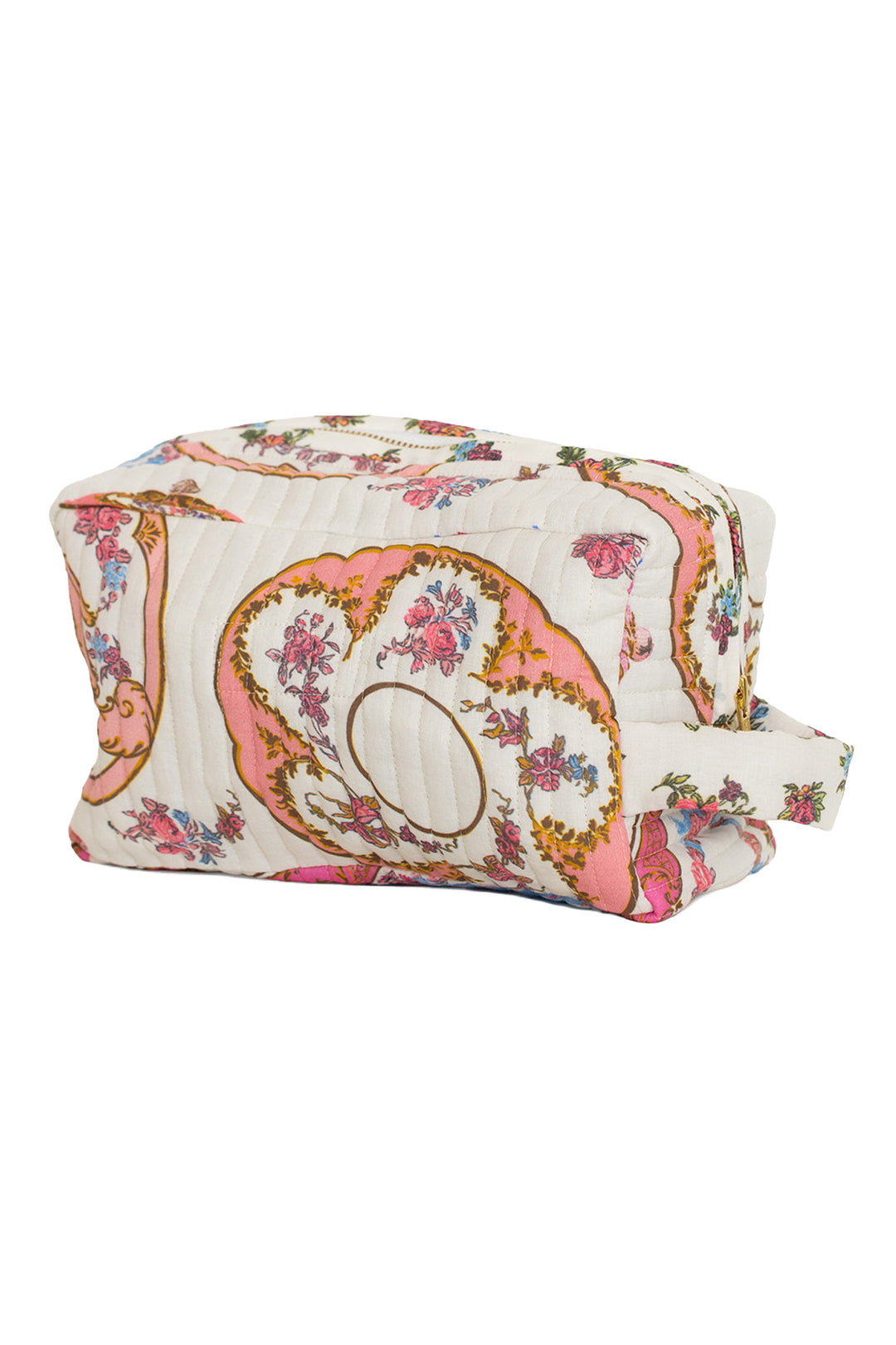 Afternoon Tea Pink Cotton Wash Bag