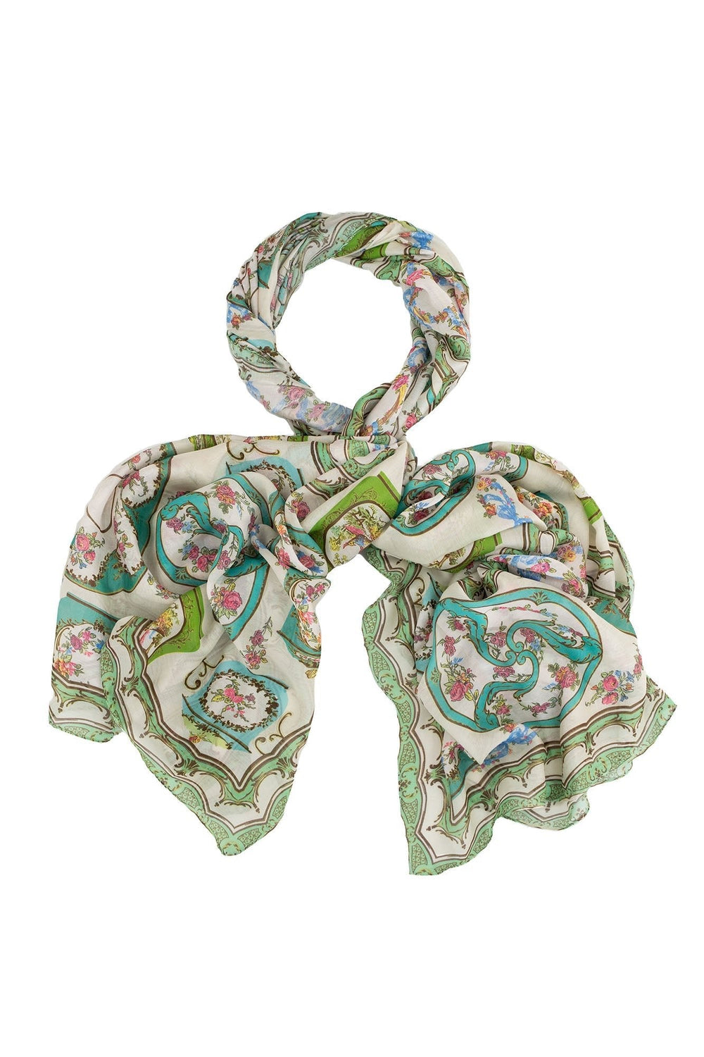 Afternoon Tea Green Scarf - One Hundred Stars