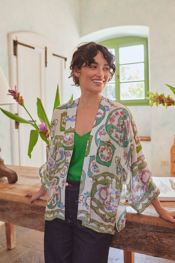 Afternoon Tea Green Kimono
