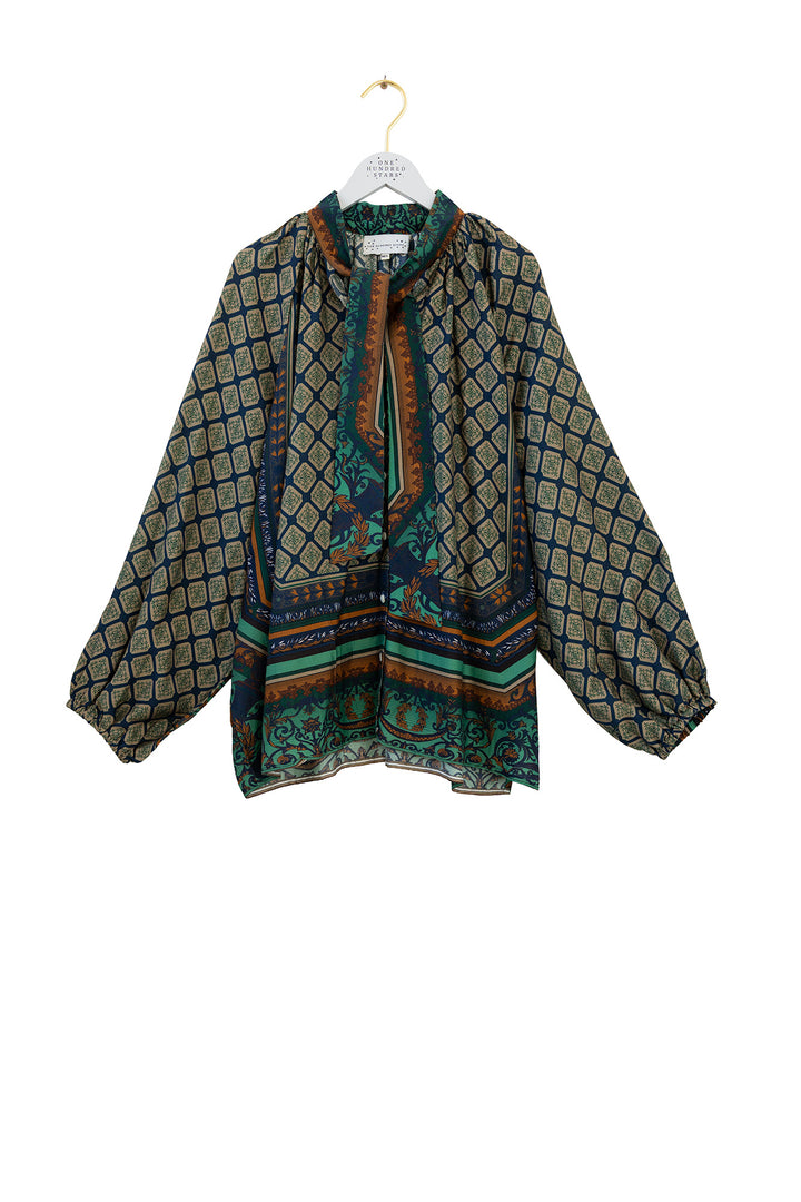 Amulet Emerald Pussybow Blouse
