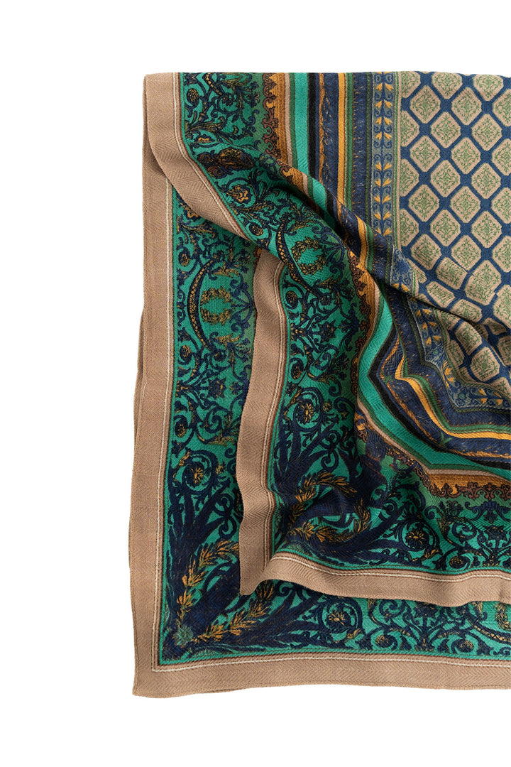 Amulet Emerald Square Wool Scarf