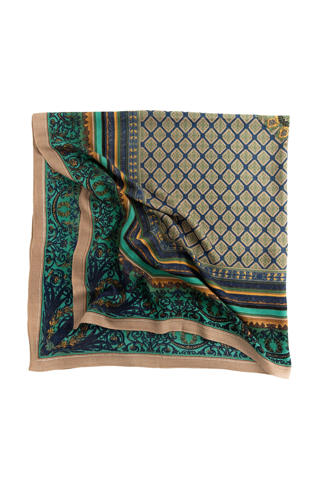 Amulet Emerald Square Wool Scarf