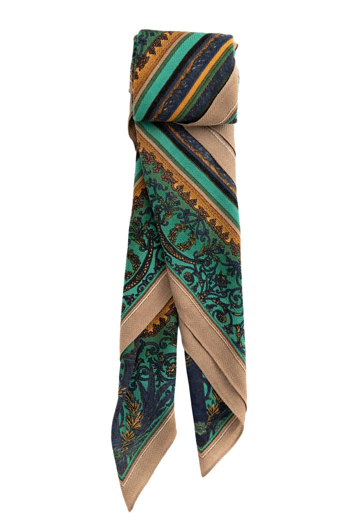 Amulet Emerald Square Wool Scarf
