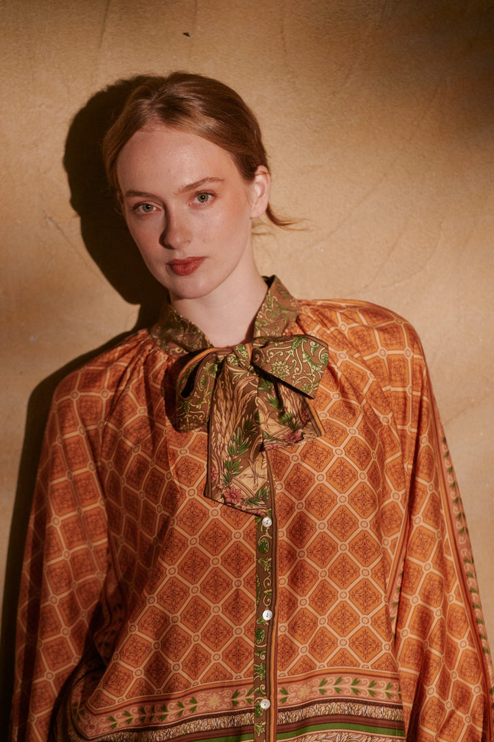 Amulet Gold Pussybow Blouse