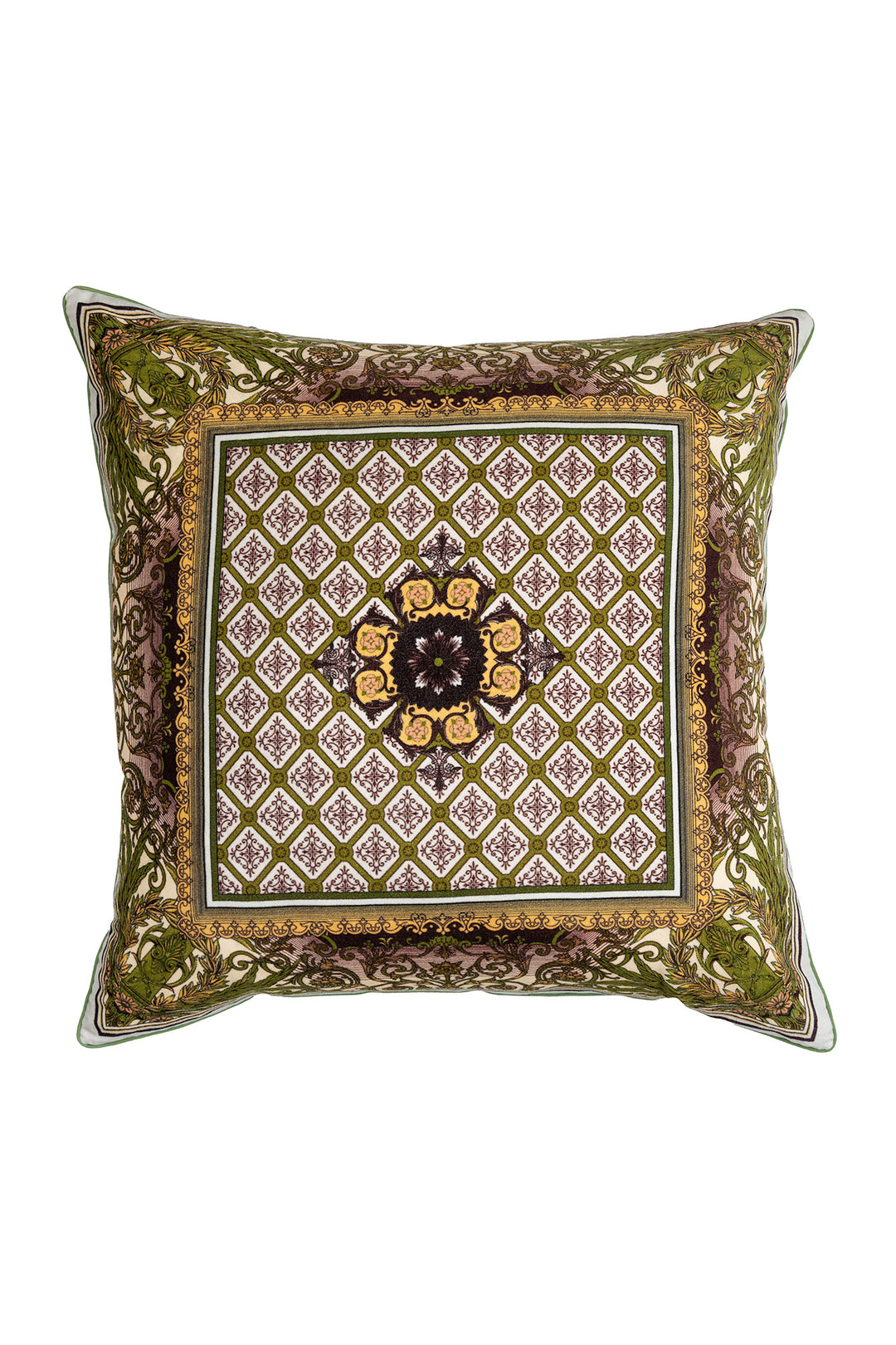 Amulet Green Velvet Cushion