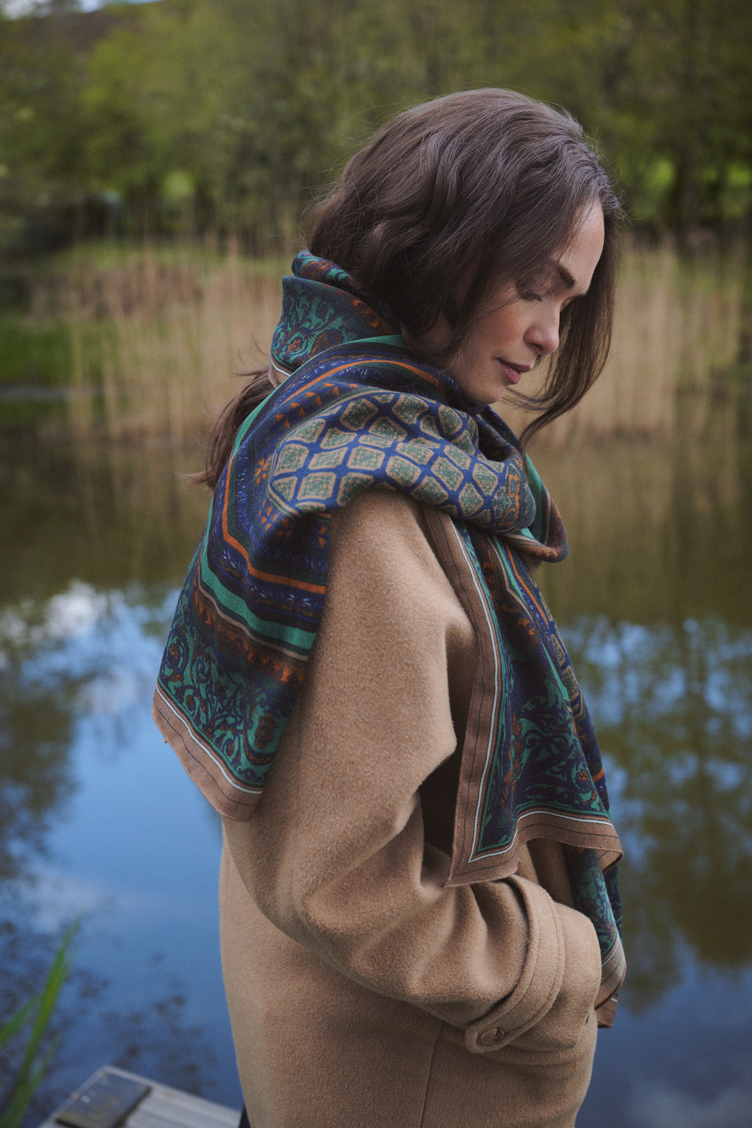 Amulet Emerald Wool Scarf