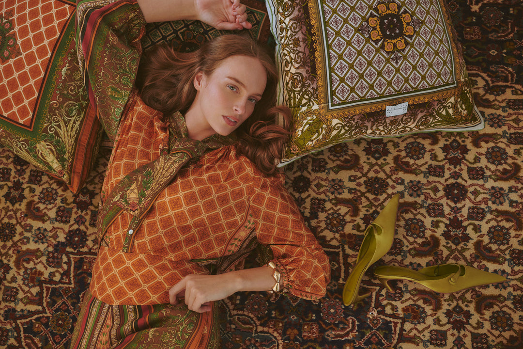 Amulet Gold Pussybow Blouse