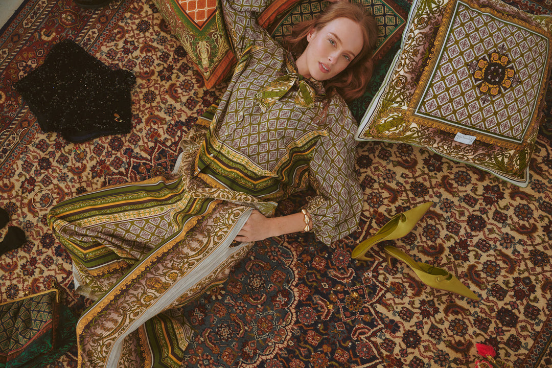 Amulet Green Palazzo Pants