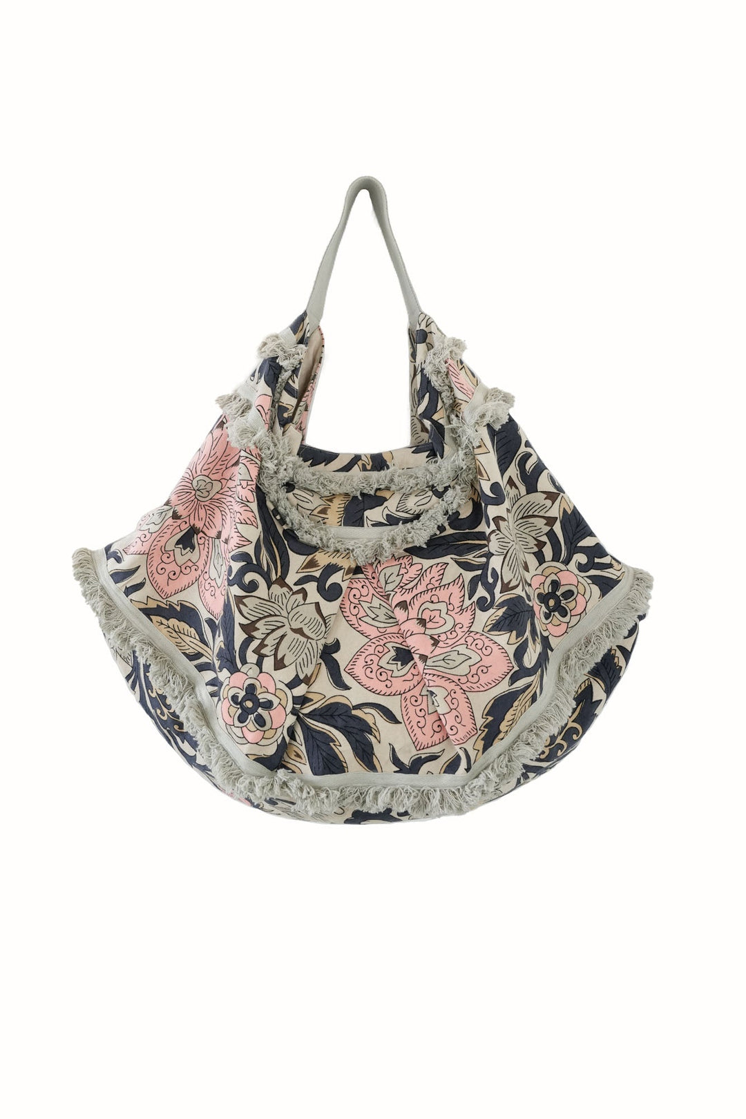 Block Taupe Slouch Bag