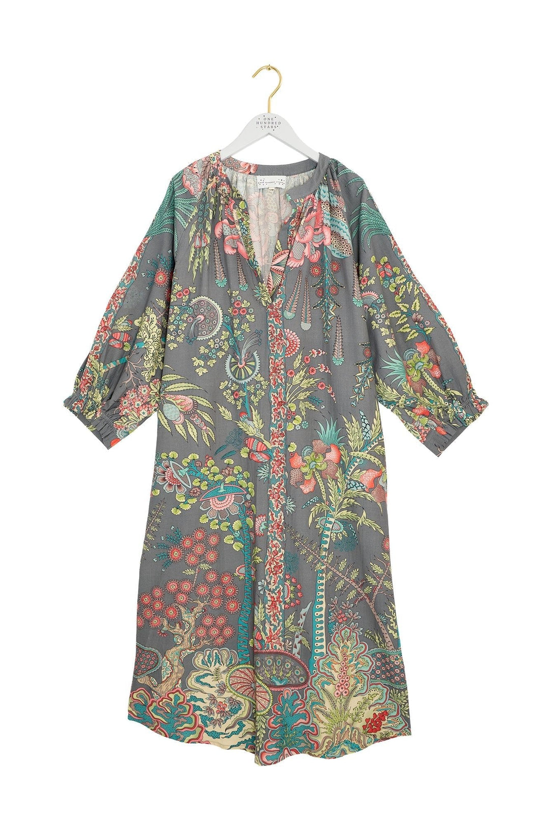 Boho Garden Grey Raglan Dress – One Hundred Stars USA