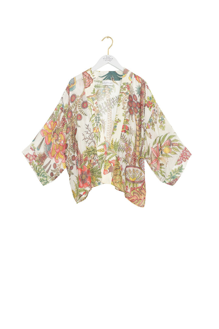 Boho Garden Ecru Kimono - One Hundred Stars