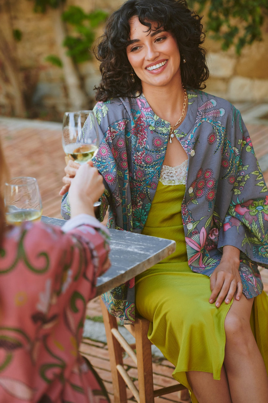 Boho Garden Grey Summer Jacket - One Hundred Stars