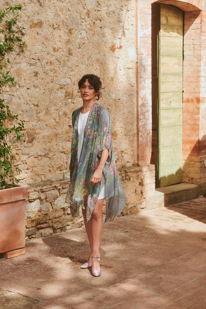 Boho Garden Grey Throwover - One Hundred Stars