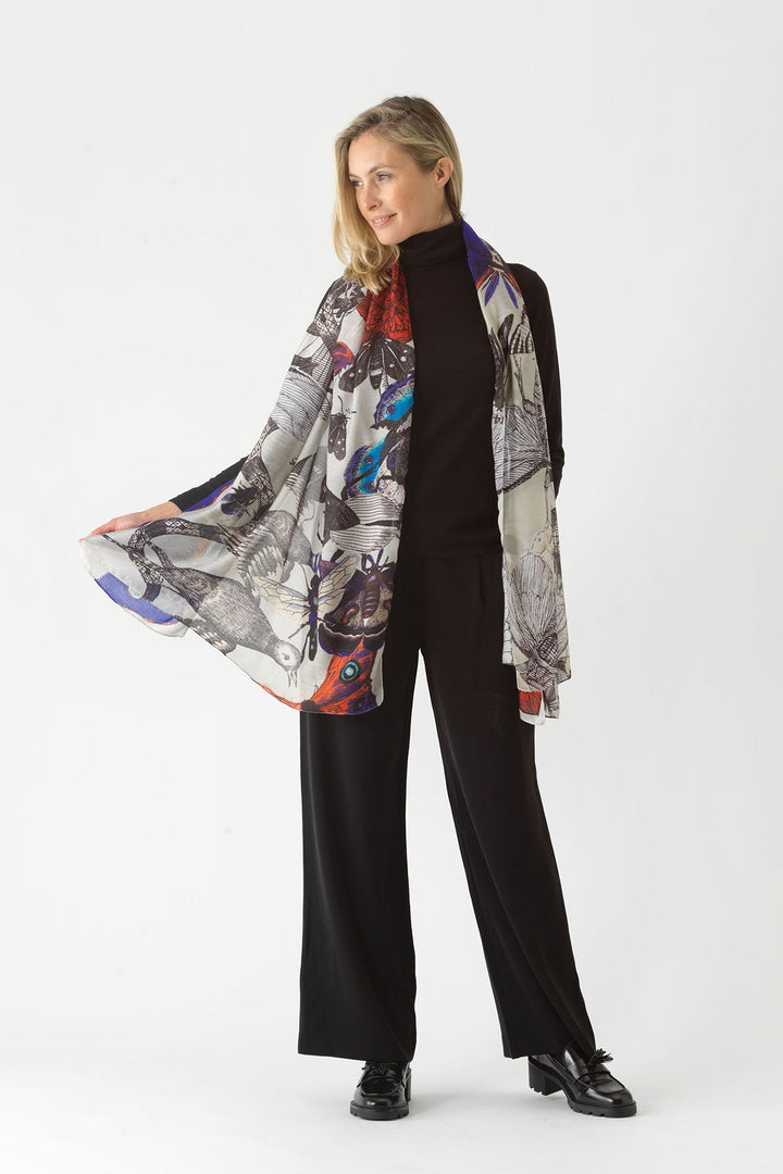 Butterflies Cobalt Scarf