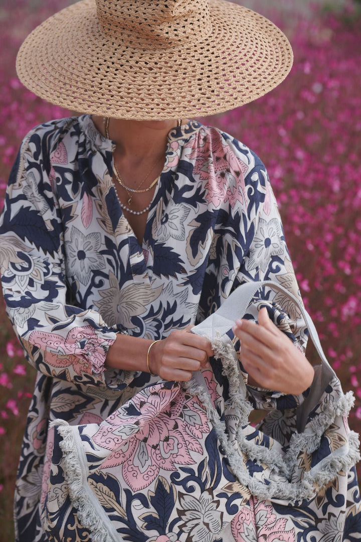 Block Taupe Slouch Bag