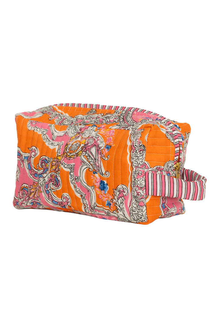 Cartouche Orange Cotton Wash Bag