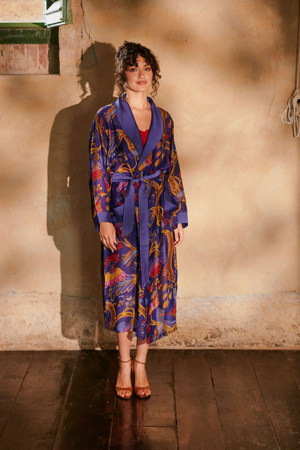 Climbing Peacock Royal Blue Gown