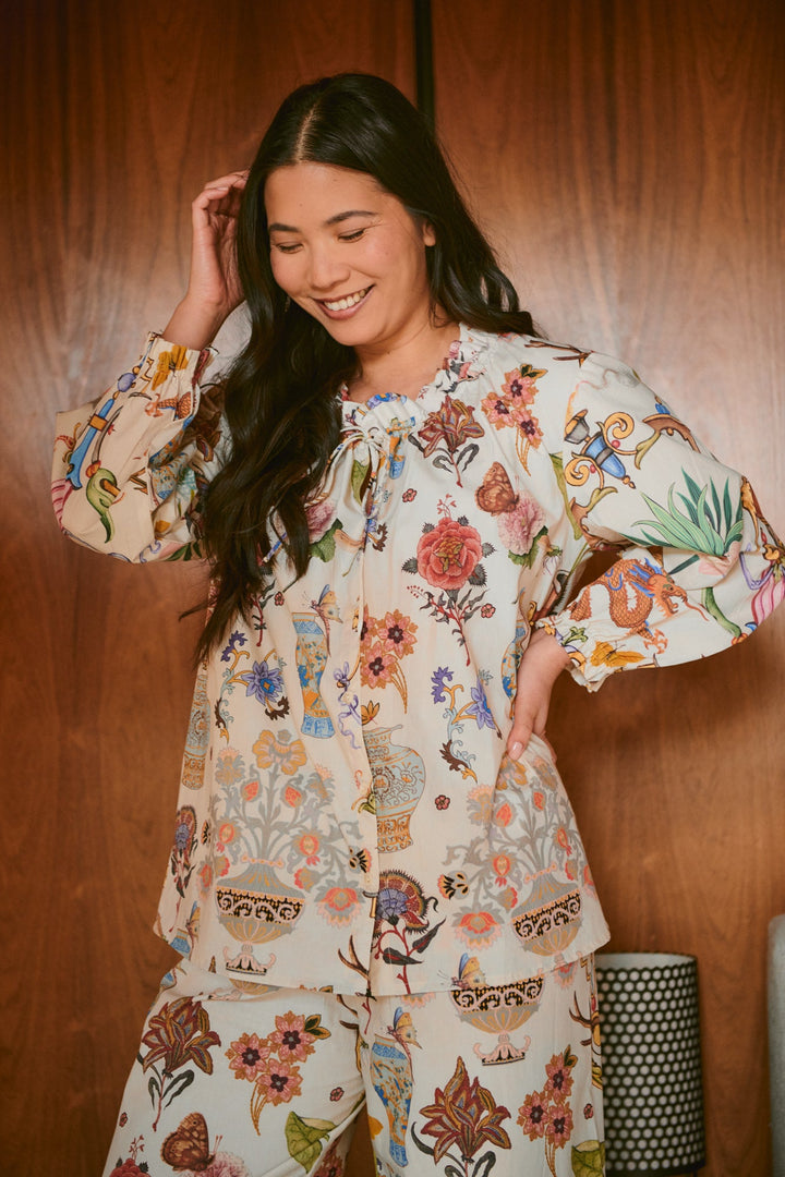 Cornucopia Ivory Poplin Pyjama Set