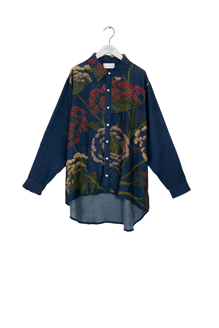 Parsley Seed Navy Oversized Shirt