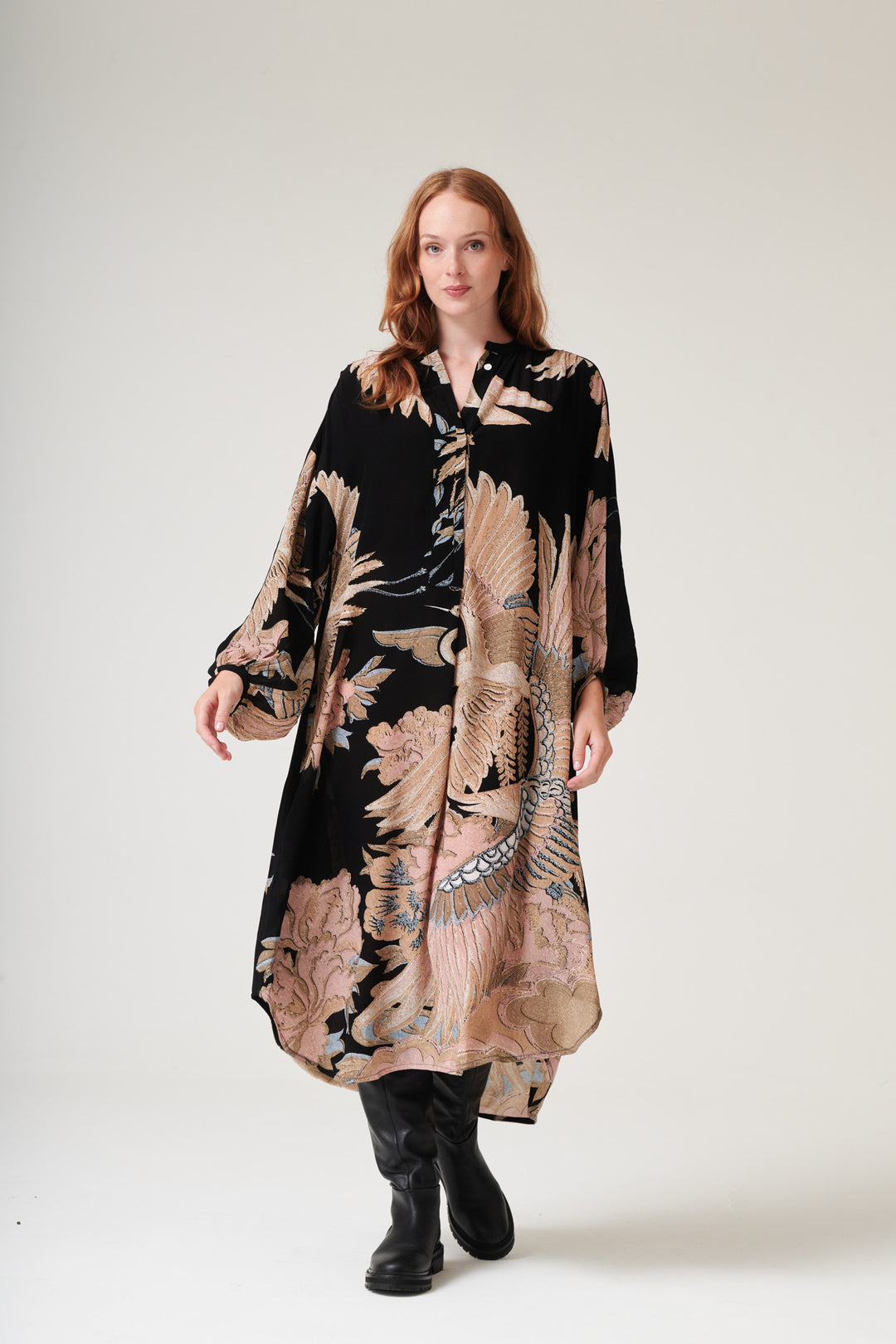 Crane Black Crepe Darcy Dress