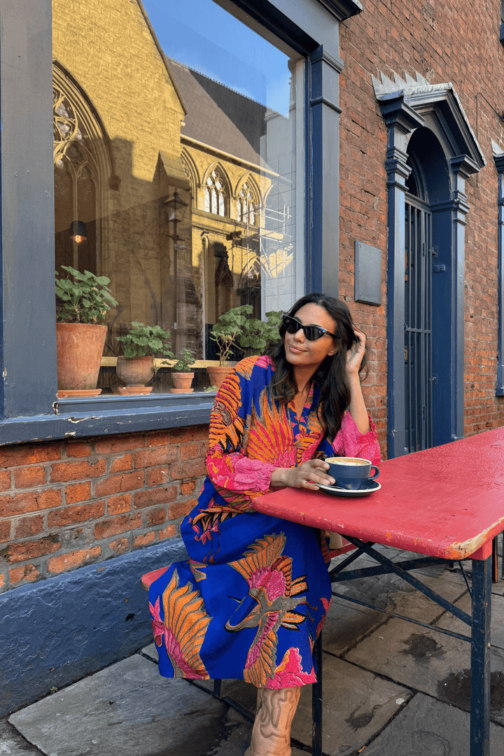 Crane Cobalt Raglan Dress